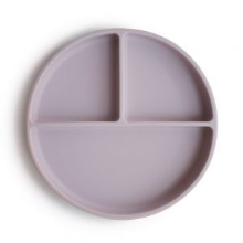 MUSHIE Silikonový talíř s přísavkou Soft Lilac