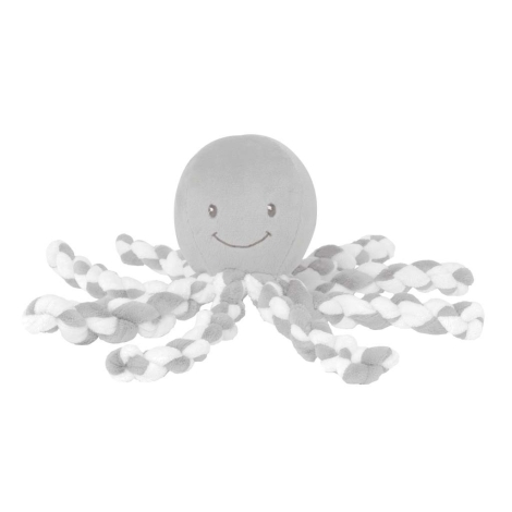 NATTOU První hračka chobotnička PIU PIU Lapidou Grey-White 0 m+