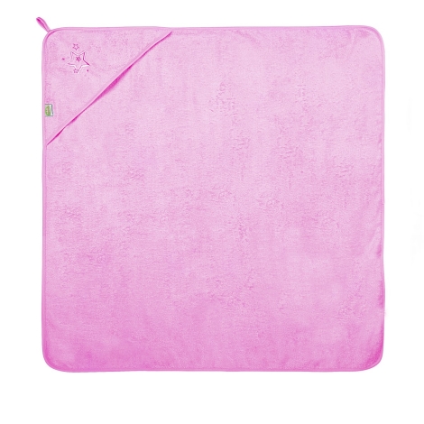 ODENWÄLDER osuška 100x100 s kapucí Sterne pink