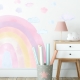 PASTELOWE LOVE Samolepka na zeď Rainbow Pink