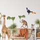 PASTELOWE LOVE Samolepky na zeď Safari Animals II