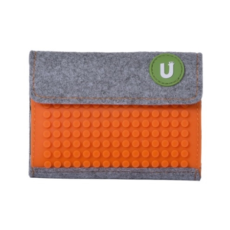 PIXELBAGS Pixelová peněženka 07 šedo-oranžová