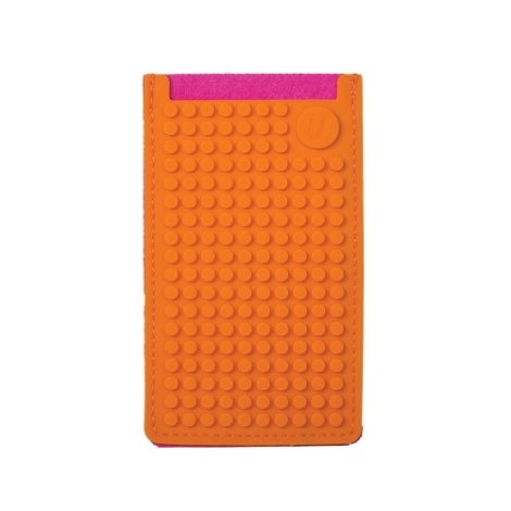 PIXELBAGS Pixelový obal na telefon velký 08 fuchsiovo-oranžový