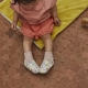 POCO NIDO Capáčky Mini Shoes Wildflowers Chalk 12-18 měsíců
