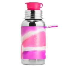PURA Nerezová lahev se sportovním uzávěrem 550 ml růžovo-bílá