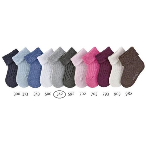 STERNTALER ponožky froté ohrnovací silber