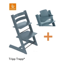 STOKKE Cenově zvýhodněný set Tripp Trapp Židlička + Baby set Fjord Blue + Nuuroo Elia Lead