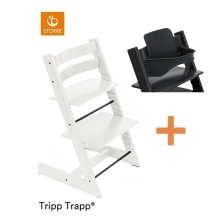 STOKKE Set Tripp Trapp Židlička White + Baby set2 Black