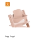 STOKKE Zvýhodněný set Tripp Trapp Židlička Natural + Polstrování Stars Multi + Baby set Serene Pink