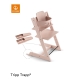 STOKKE Zvýhodněný set Tripp Trapp Židlička Natural + Polstrování Stars Multi + Baby set Serene Pink