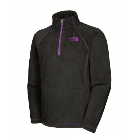 THE NORTH FACE Girls Mossbud 1/4 Zip Black/Pixie Purple