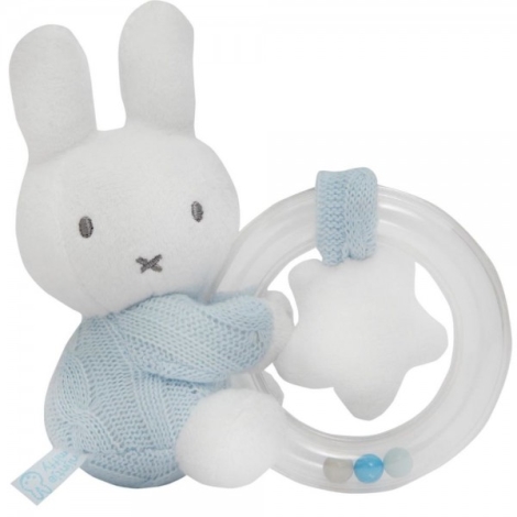 TIAMO Miffy Knitted Chrastítko králíček modrý