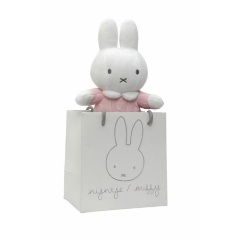 TIAMO Miffy Knitted Chrastítko králíček růžový 22 cm