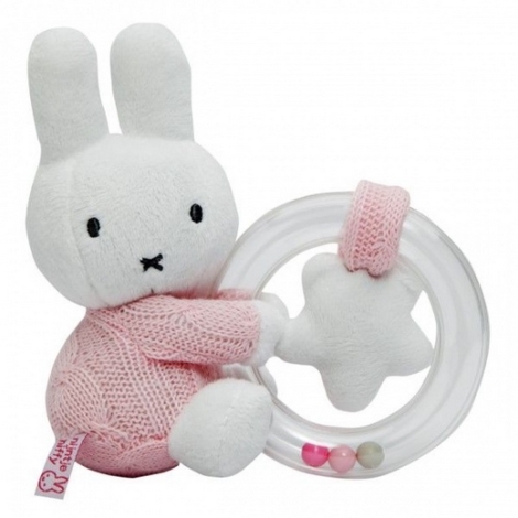 TIAMO Miffy Knitted Chrastítko králíček růžový