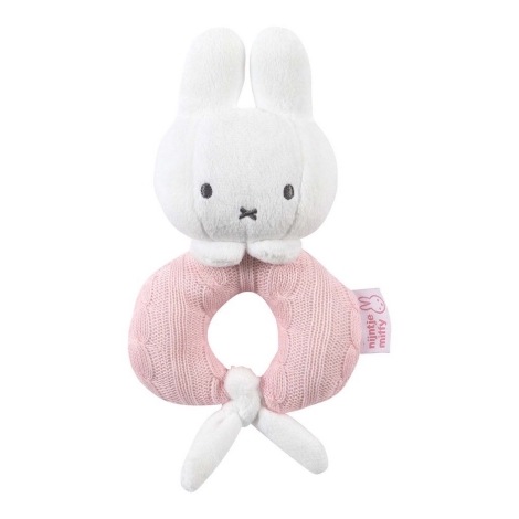 TIAMO Miffy Knitted Plyšový chrastící králíček růžový