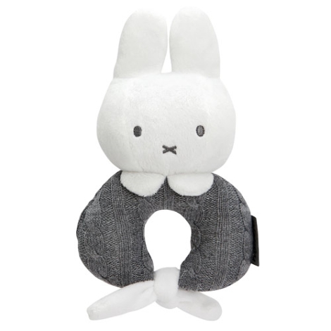 TIAMO Miffy Knitted Plyšový chrastící králíček šedý