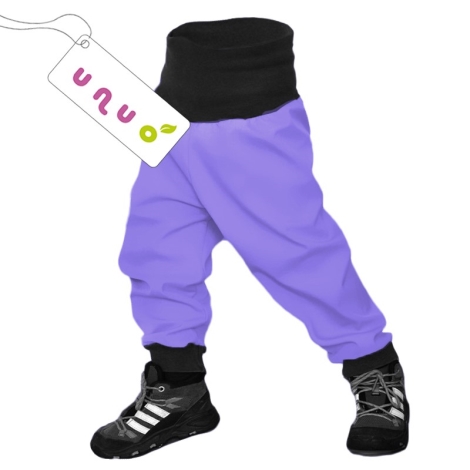 UNUO Dětské softshellové kalhoty fialové 12-15 měsíců
