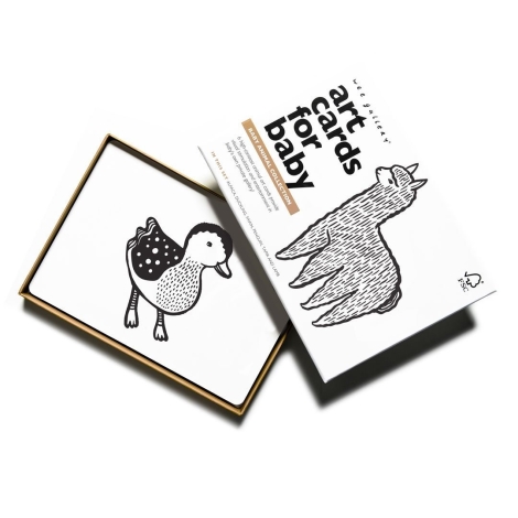 WEE GALLERY Kontrastní kartičky Baby Animals